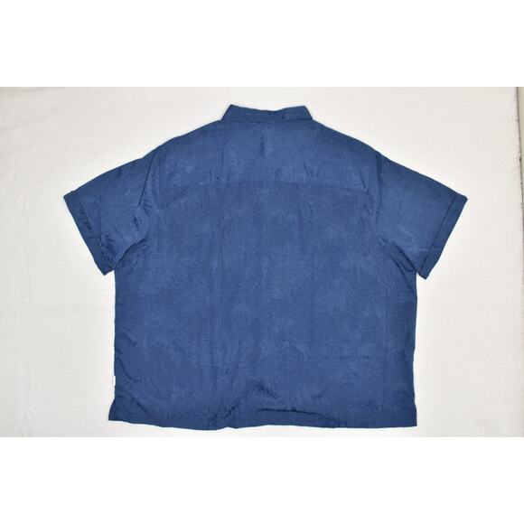 Cubavera Shirt Mens 4XL Palm Leaf Jacquard Button Up Short Sleeve Lightweight - Picture 3 of 8